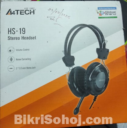 A4TECH stereo headset HS-19 Hedfone microfone
